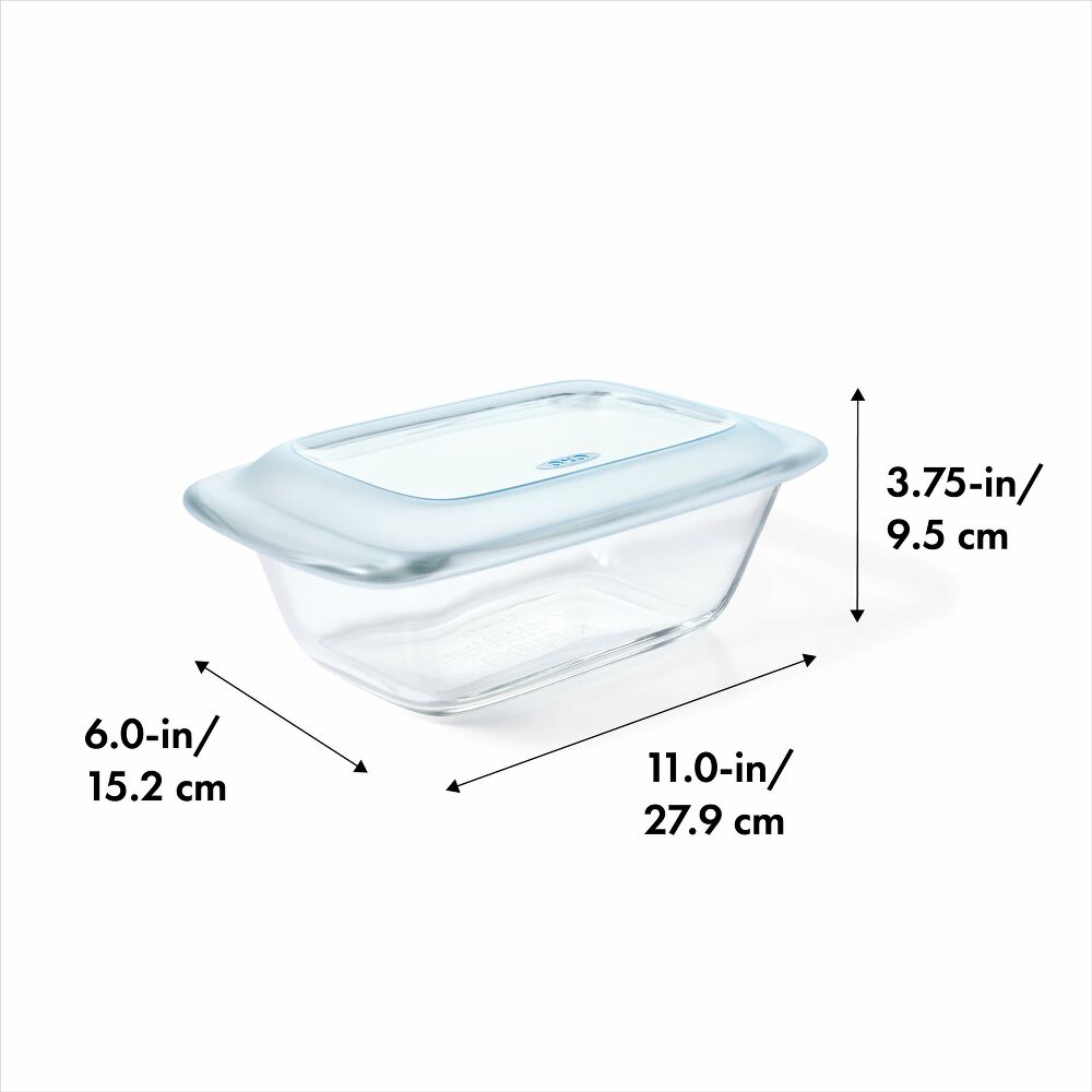 1.6 Qt Loaf Baking Dish with Lid X2