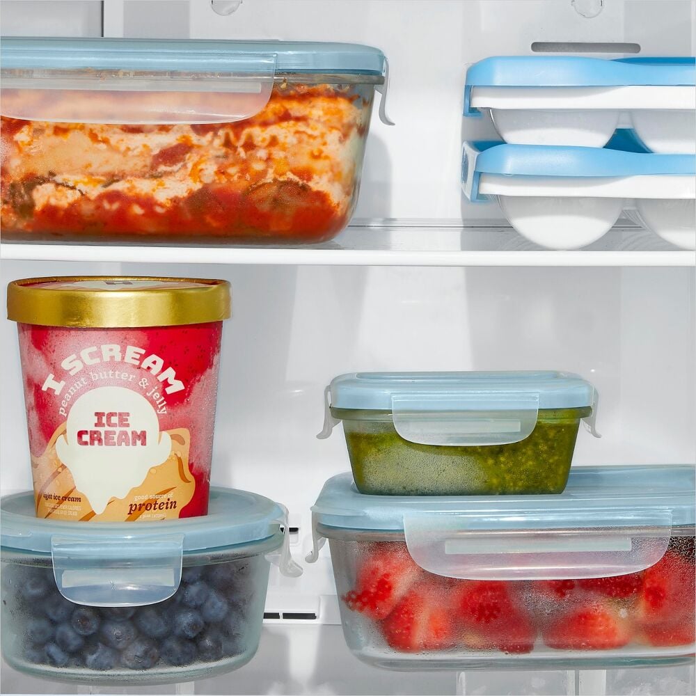 12-Piece Smart Seal Glass Container Set - Arctic Blue Q8