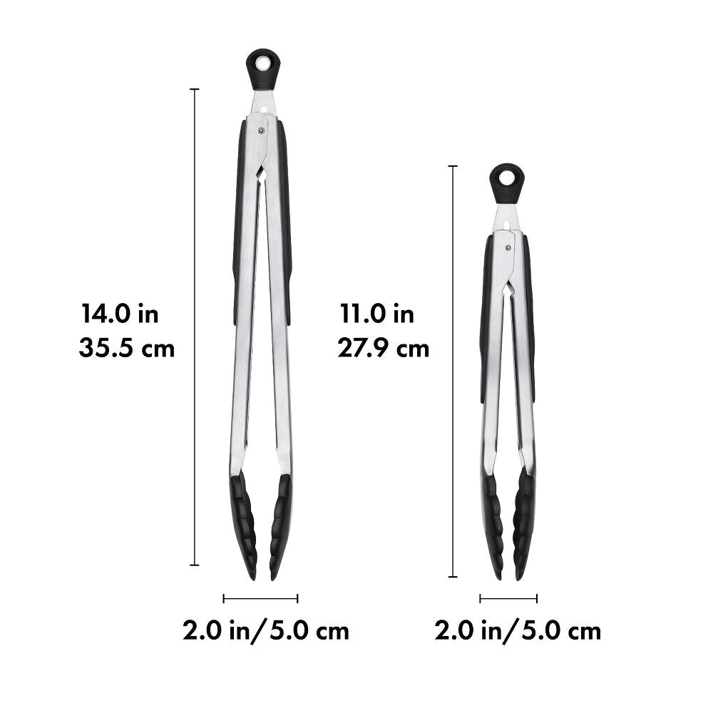 2-Piece Tongs with Nylon Heads Set D0