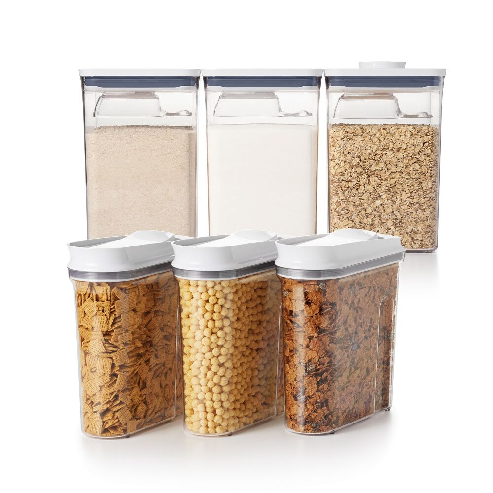 3 Piece Cereal Dispenser Set & 6-Piece POP Container Set Bundle V6