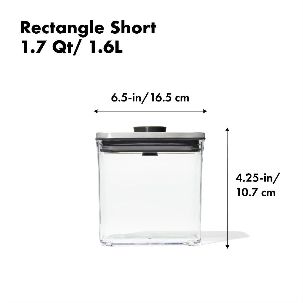 POP Container - Rectangle Short (1.7 Qt/1.6 L) - Matte Black Z3