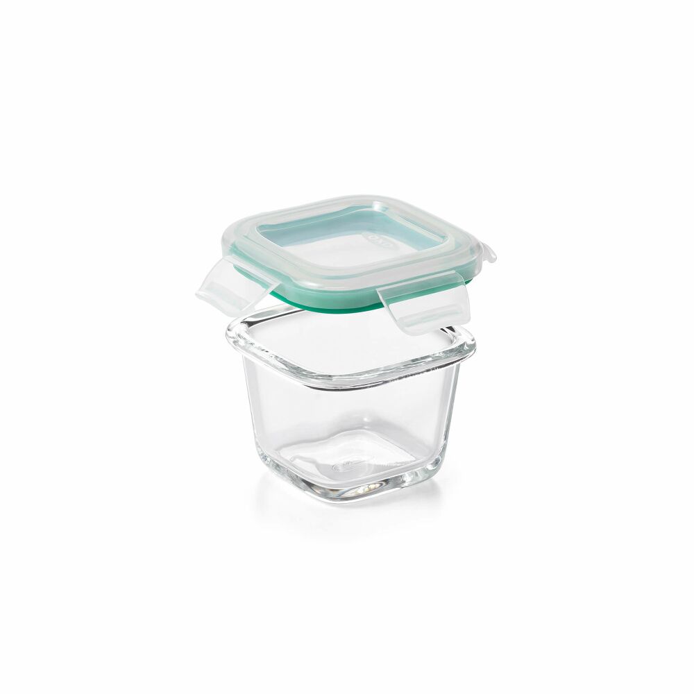 4 Piece Smart Seal Glass Mini Square Container Set Y2