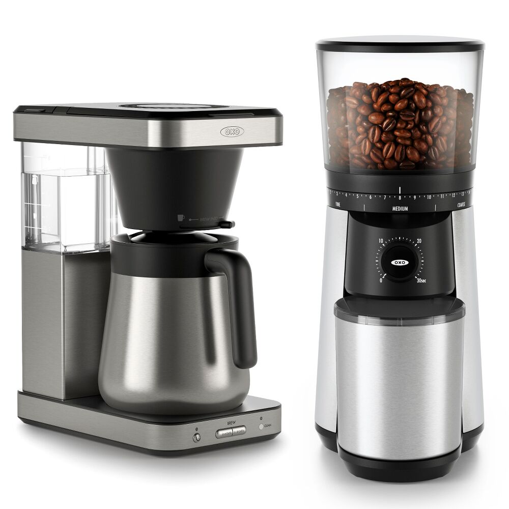 8-Cup Coffee Maker & Conical Burr Coffee Grinder Bundle I9