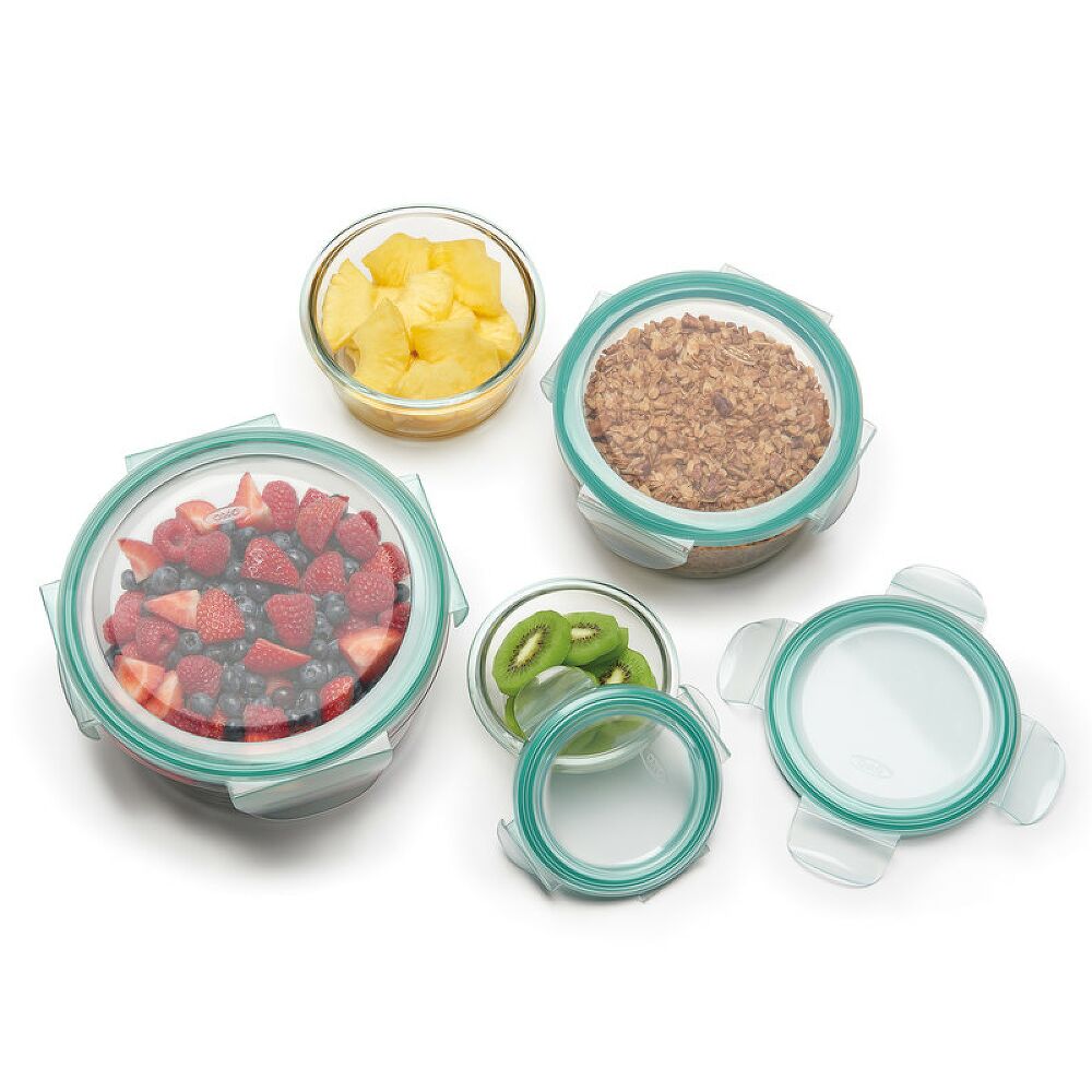 8 Piece Smart Seal Glass Round Container Set I7