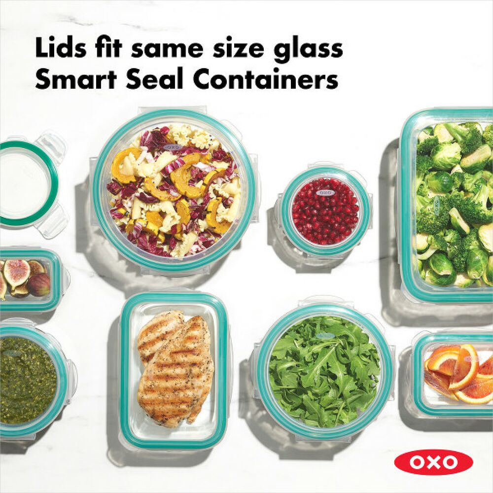8 Piece Smart Seal Glass Round Container Set I7