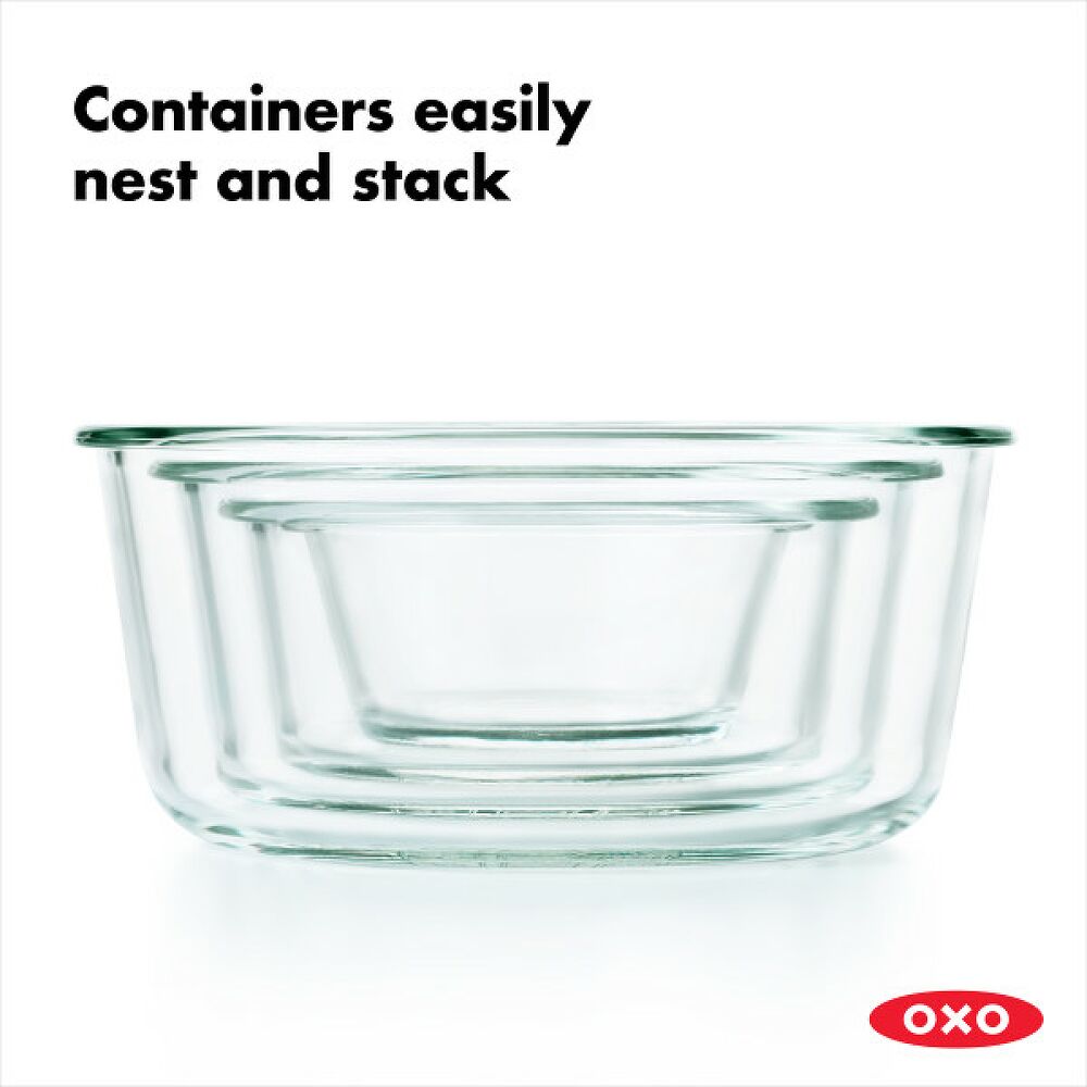 8 Piece Smart Seal Glass Round Container Set I7