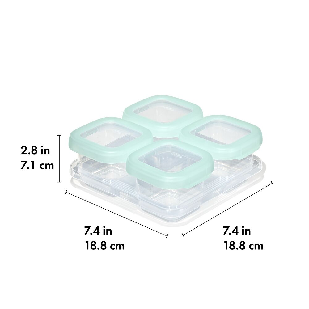 Baby Blocks Food Storage Containers (6 oz) - Opal C2