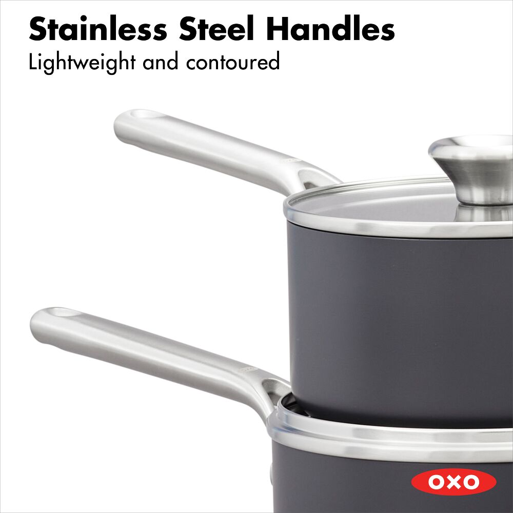 Ceramic Professional Non-Stick 4-Piece Saucepan Set (1.7 Qt & 2.3 Qt) C7