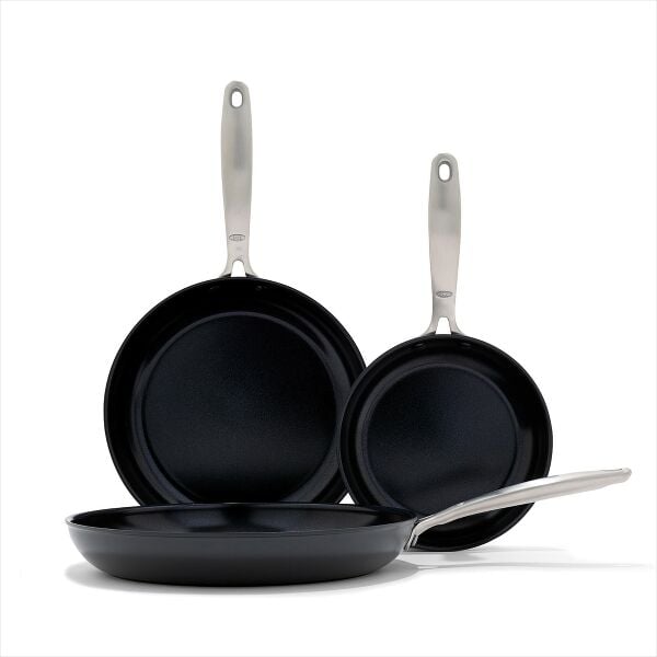 Enhanced Non-Stick 3-Piece Frypan Set — Black P3