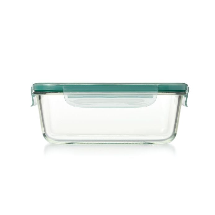 Smart Seal 8 Cup Glass Rectangle Container - Teal A6