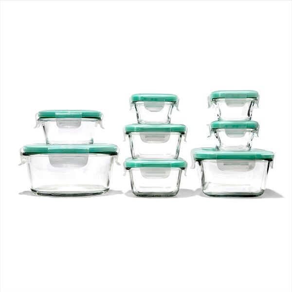 16 Piece Glass Smart Seal Everyday Container Set T9