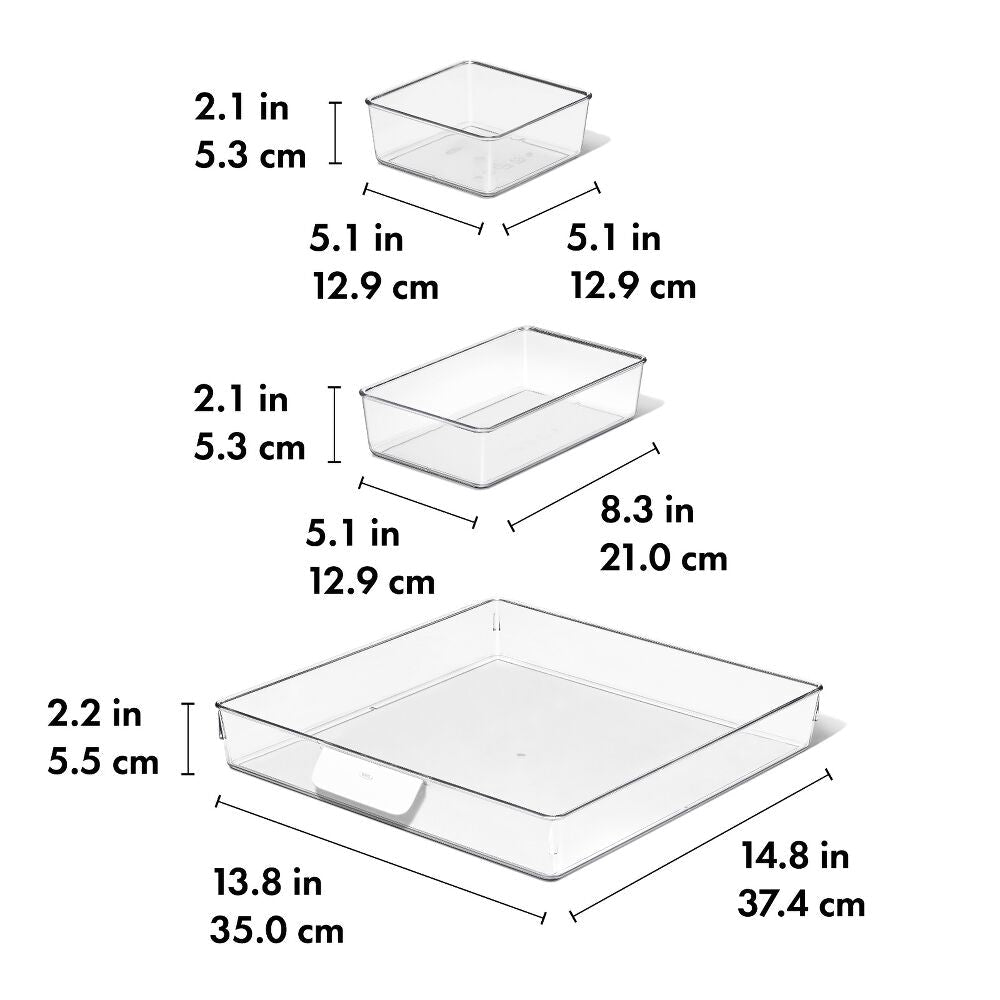 3-piece Refrigerator Tray Set U8