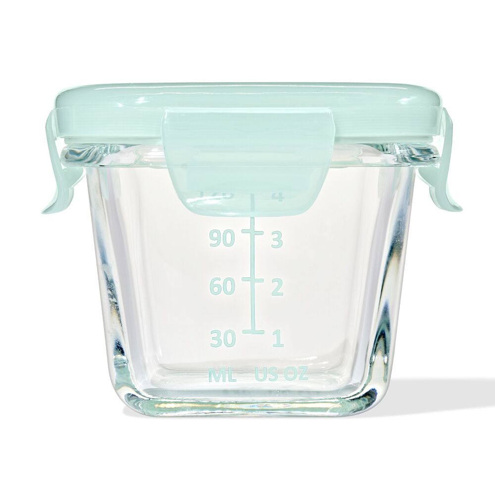 Glass Baby Blocks Food Storage Containers (4 oz) - Opal B0