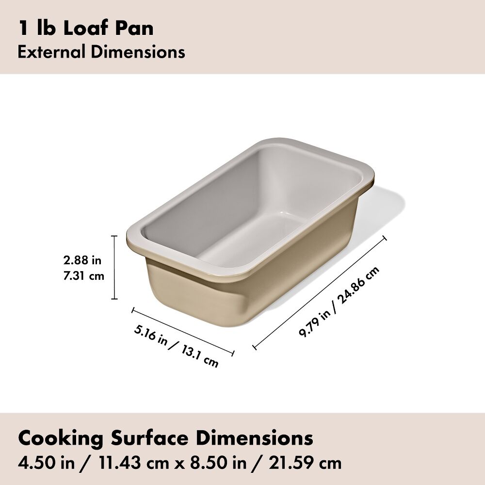Non-Stick Pro Ceramic Coated Metal Bakeware 1 lb Loaf Pan O6