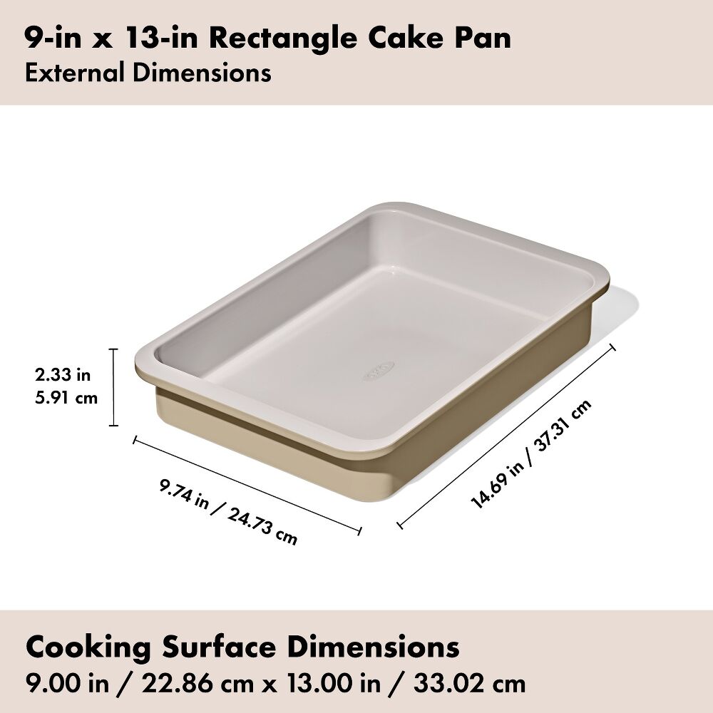 Non-Stick Pro Ceramic Coated Metal Bakeware 9" x 13" Cake Pan F5