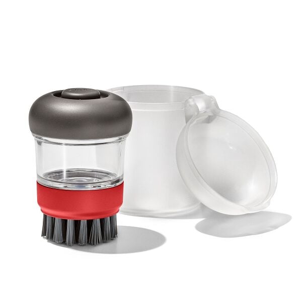 Outdoor Soap Dispensing Dish Brush with Storage Case C3