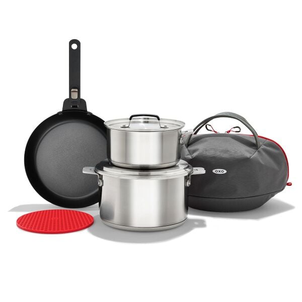 Outdoor Camp Cookware Set with Travel Bag Q4