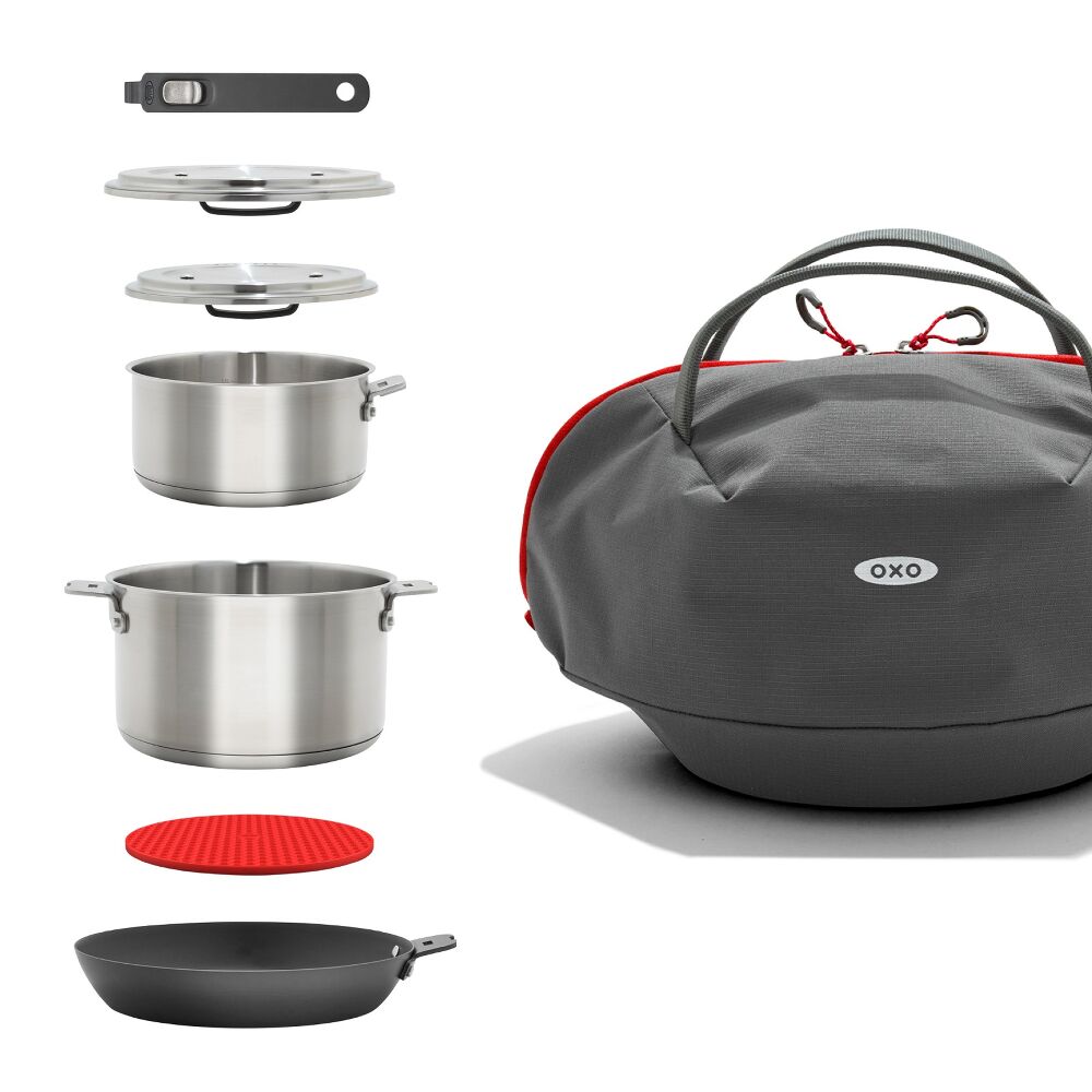 Outdoor Camp Cookware Set with Travel Bag Q4