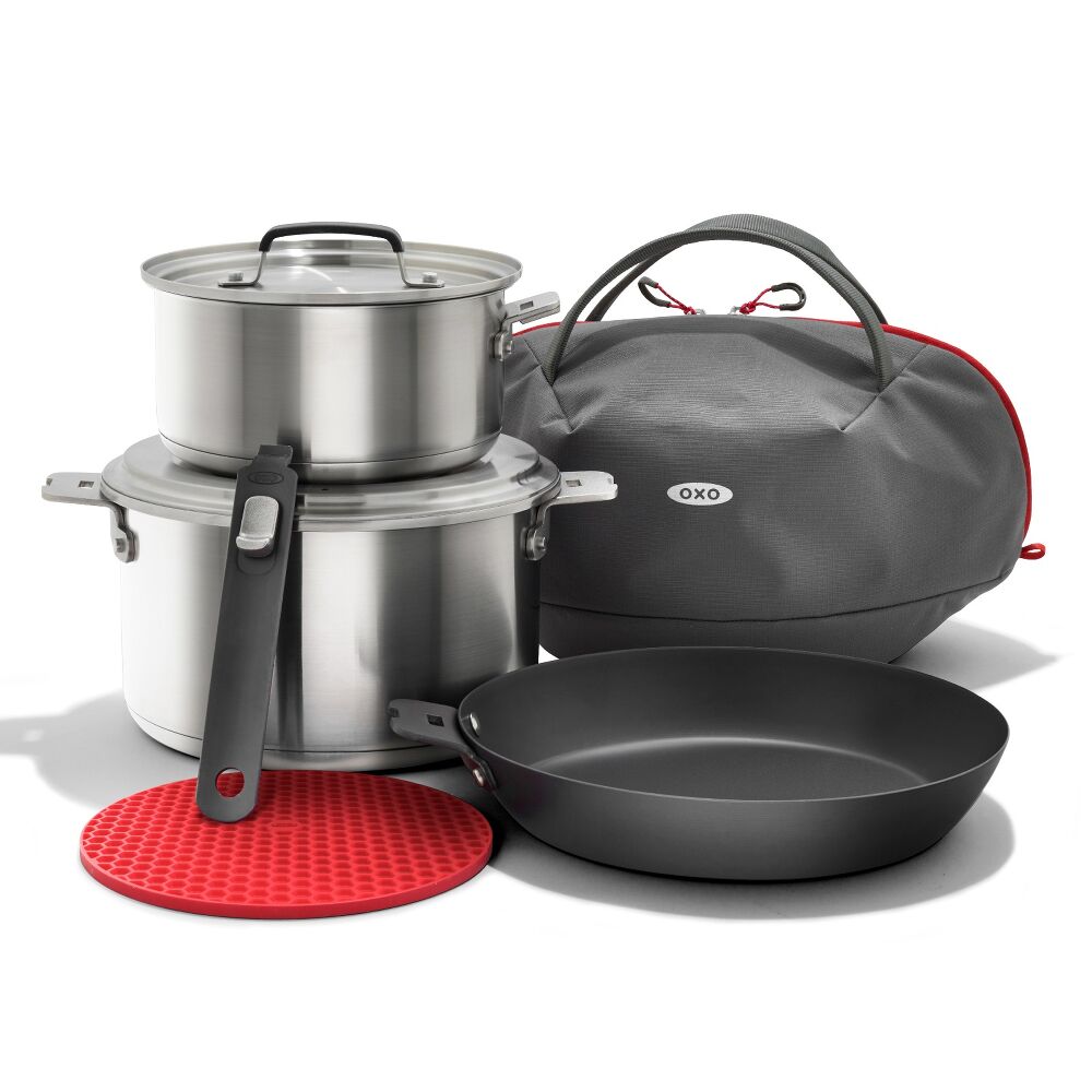 Outdoor Camp Cookware Set with Travel Bag Q4