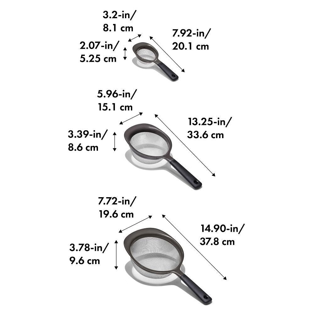 OXO Good Grips 3 Piece Strainer Set N0