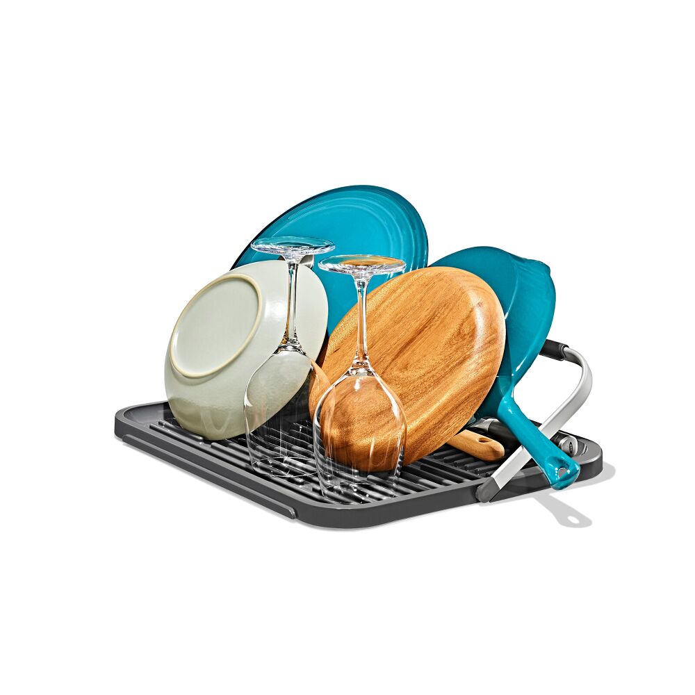 OXO Good Grips Compact Drying Rack with Dish Rest M9