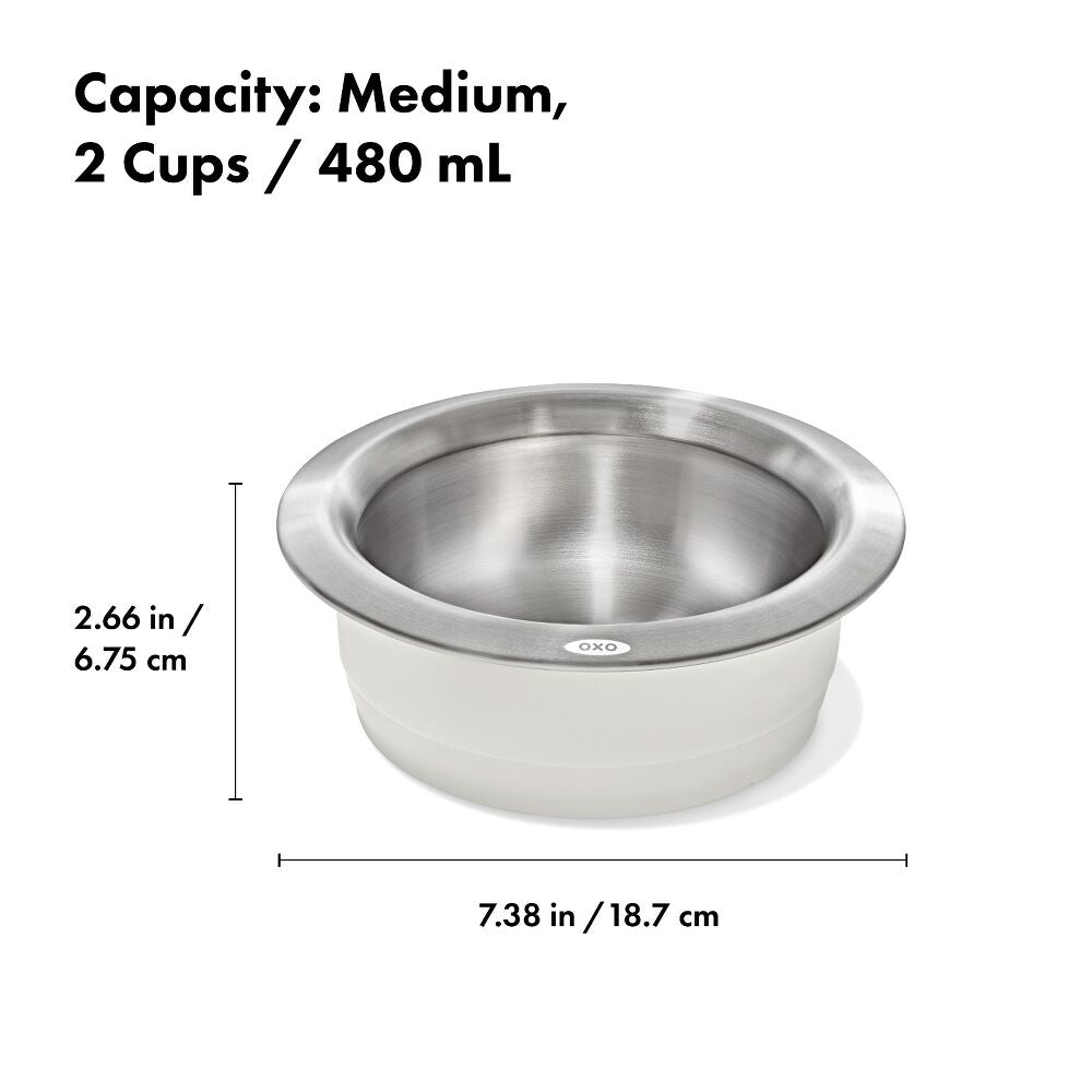 OXO Pet Nonslip Bowl - Medium, 2 Cups / 480 mL K8