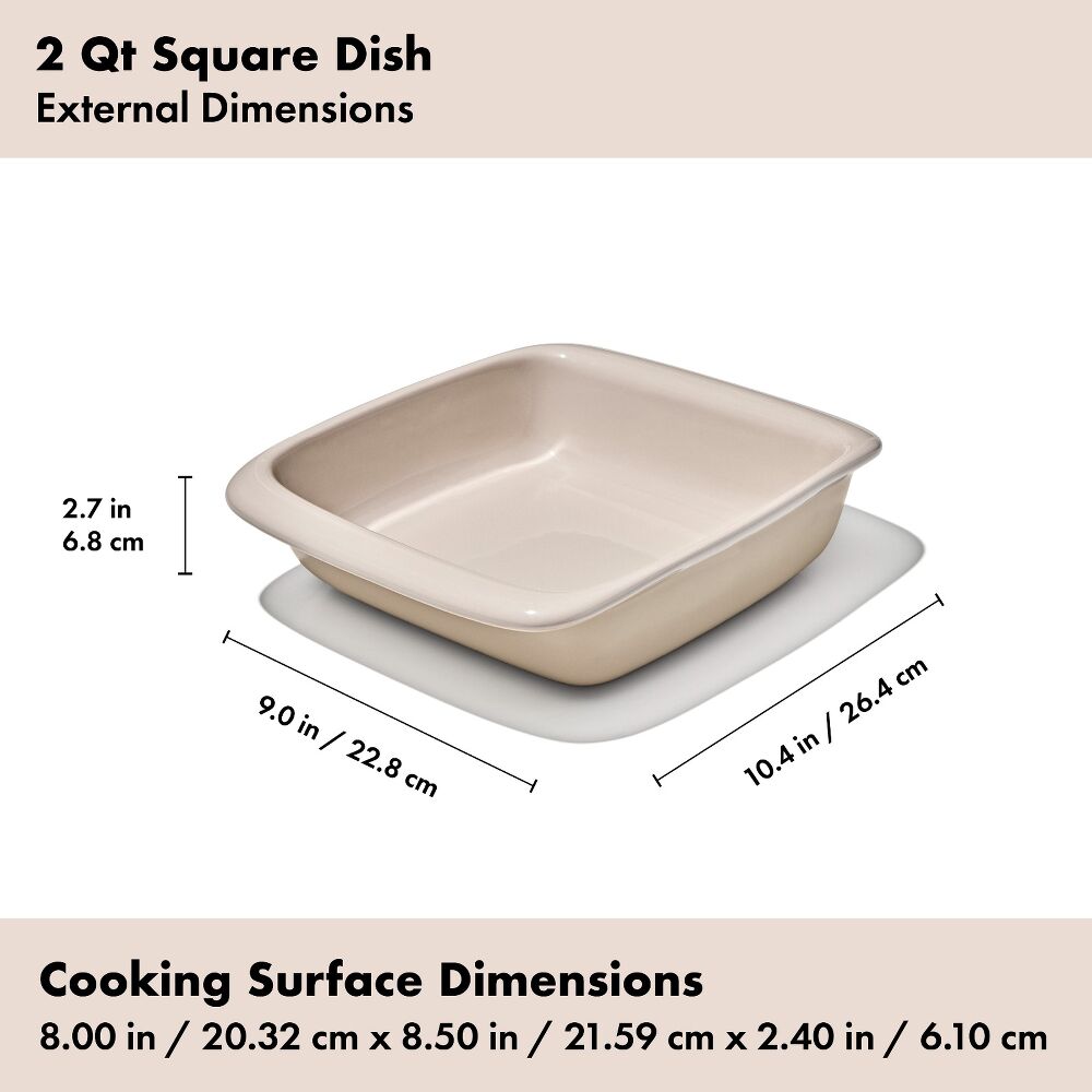2 Qt Square Stoneware Baking Dish N5