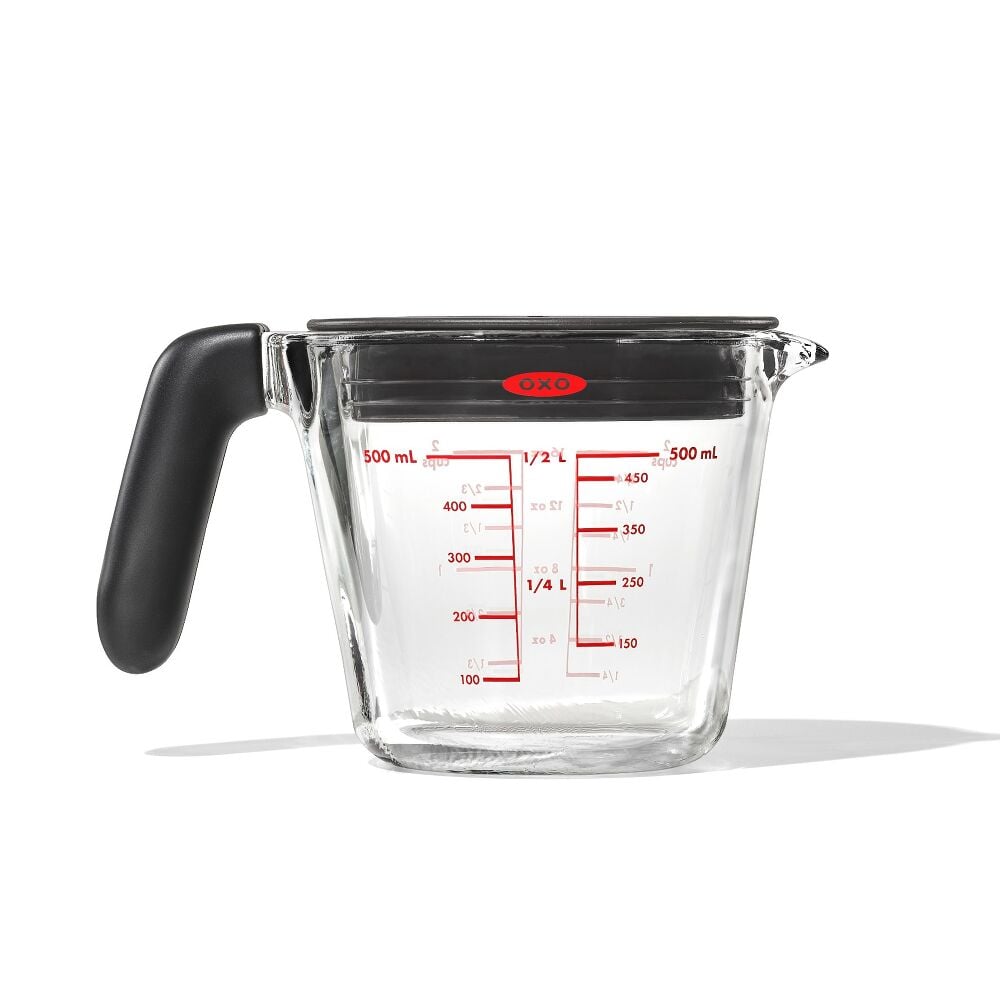 2 Cup Glass Measuring Cup with Lid I8