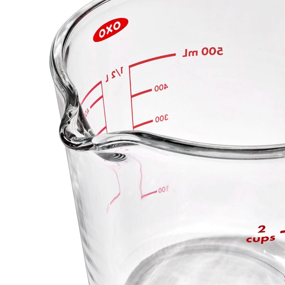 2 Cup Glass Measuring Cup with Lid I8
