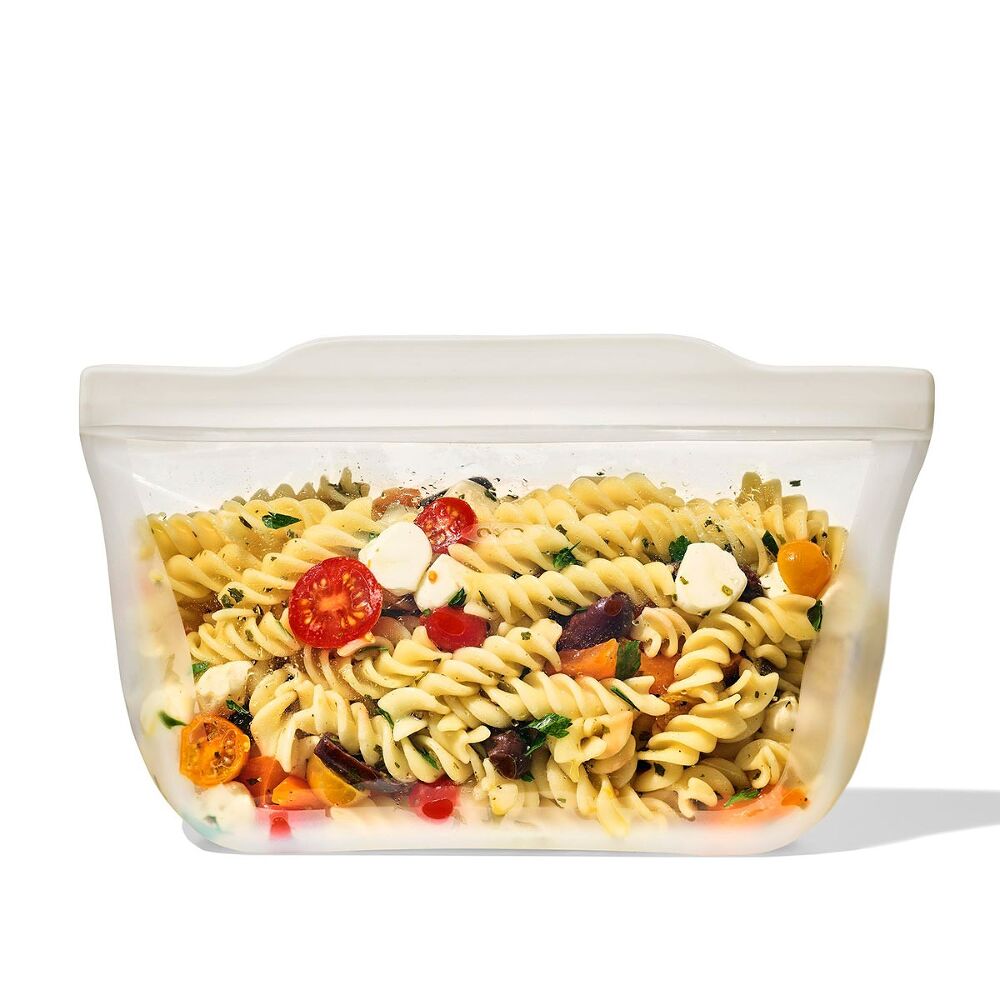 Silicone Reusable Bag - Stand-Up Quart (32 oz) - Oat M7