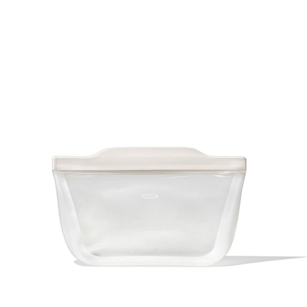 Silicone Reusable Bag - Stand-Up Quart (32 oz) - Oat M7