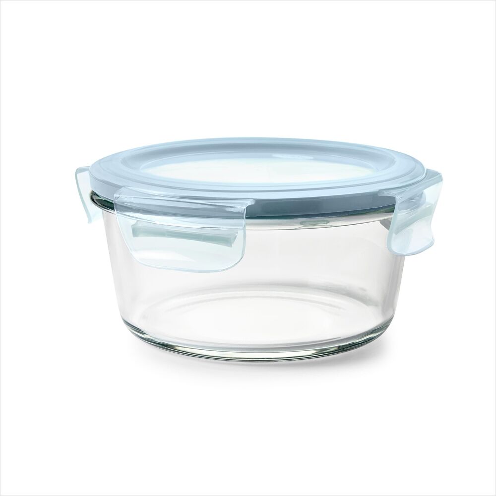 Smart Seal 4-Cup Glass Round Container - Arctic Blue E7