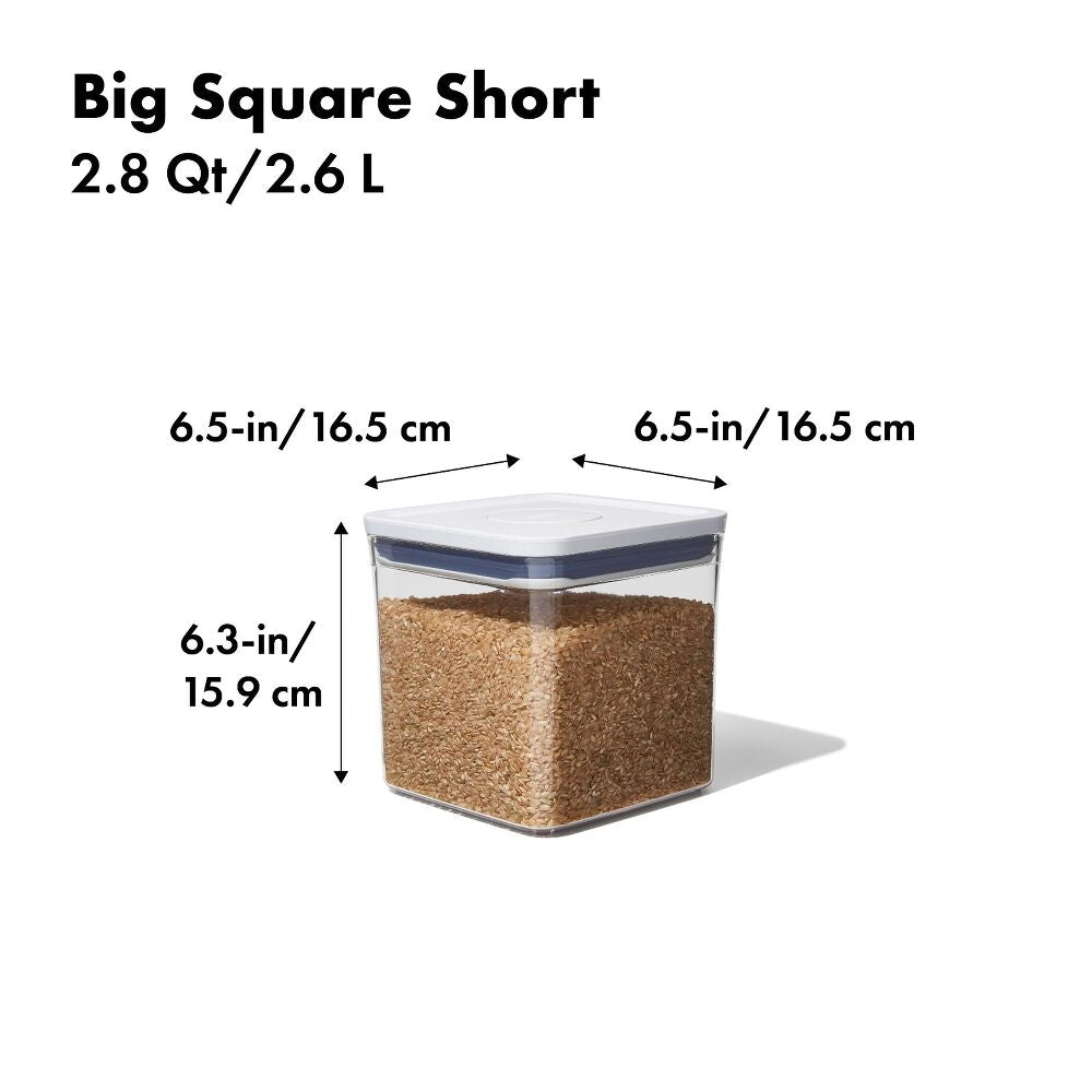 POP Container - Big Square Short (2.8 Qt/2.6 L) K4