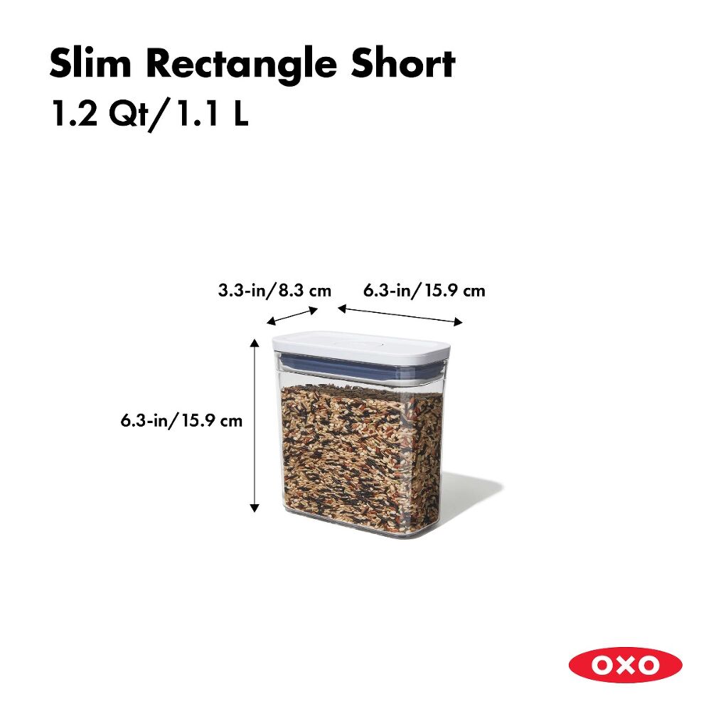 POP Container - Slim Rectangle Short (1.2 Qt.) R2