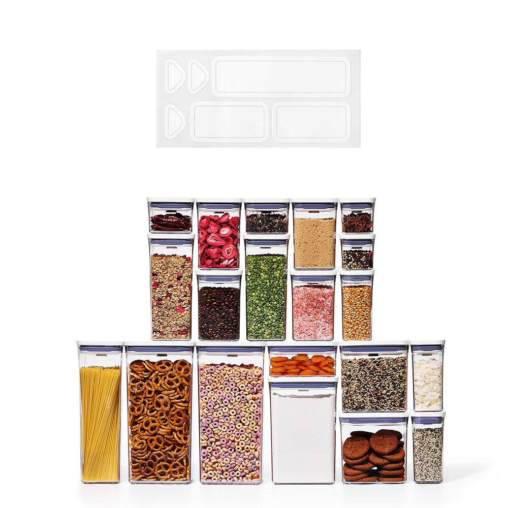 POP Removable Labels & 20-Piece POP Container Set Bundle M7
