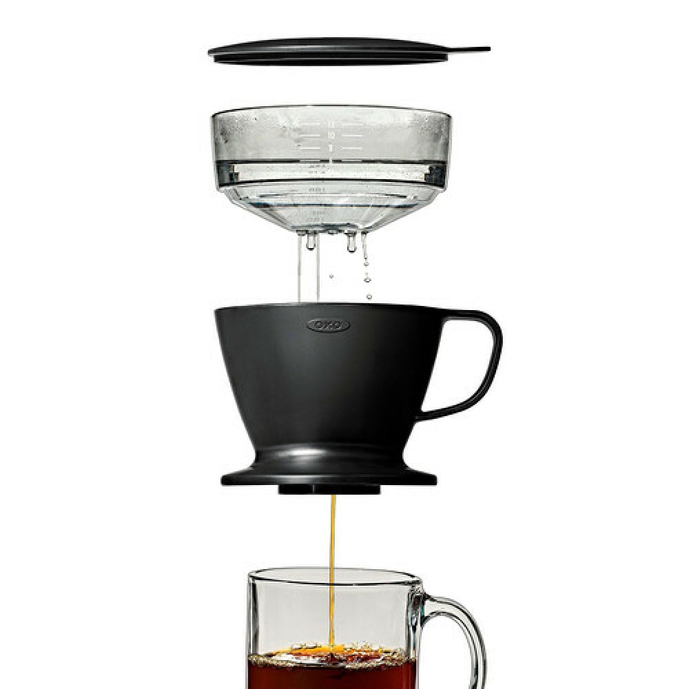 Pour Over Coffee Maker with Water Tank - Matte Black D3