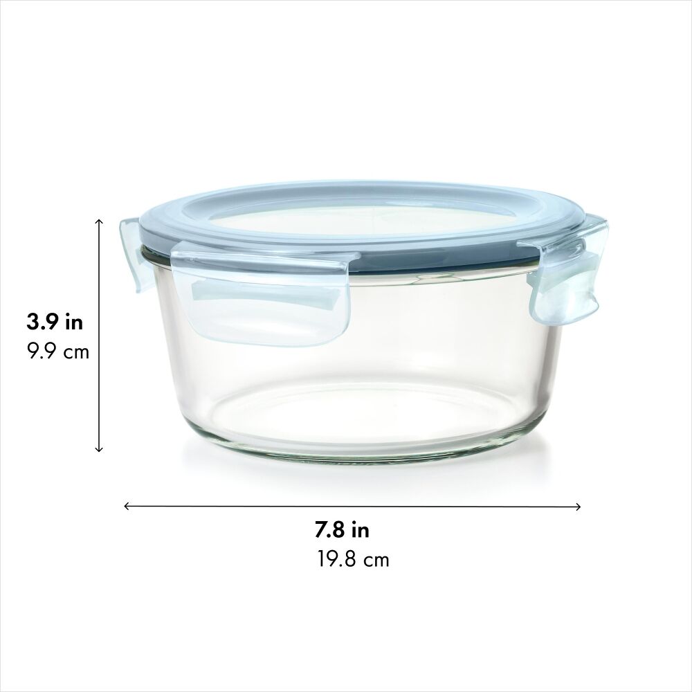 Smart Seal 7-Cup Glass Round Container - Arctic Blue B1