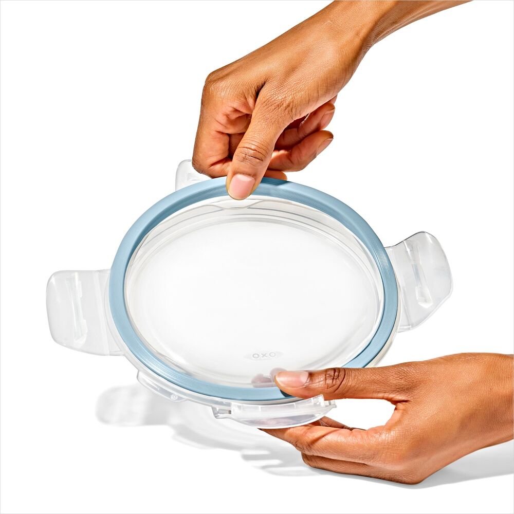 Smart Seal 7-Cup Glass Round Container - Arctic Blue K5
