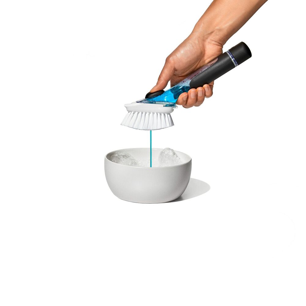 Soap Dispensing Dish Brush Storage Set E1