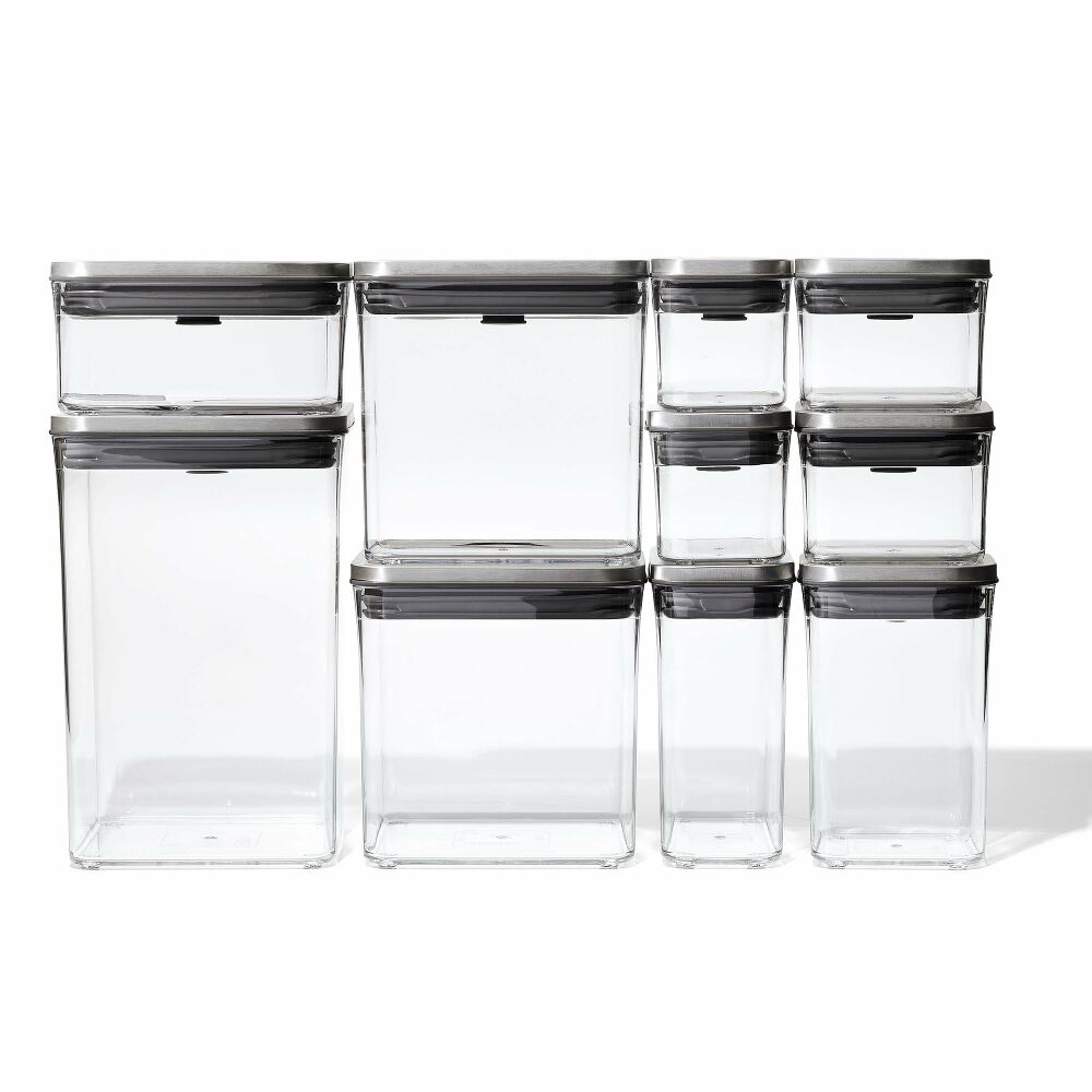 Steel 12-Piece POP Container Set W6