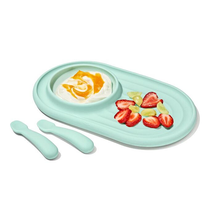 Textured Suction Plate & Spoons Set – 3-Piece H3