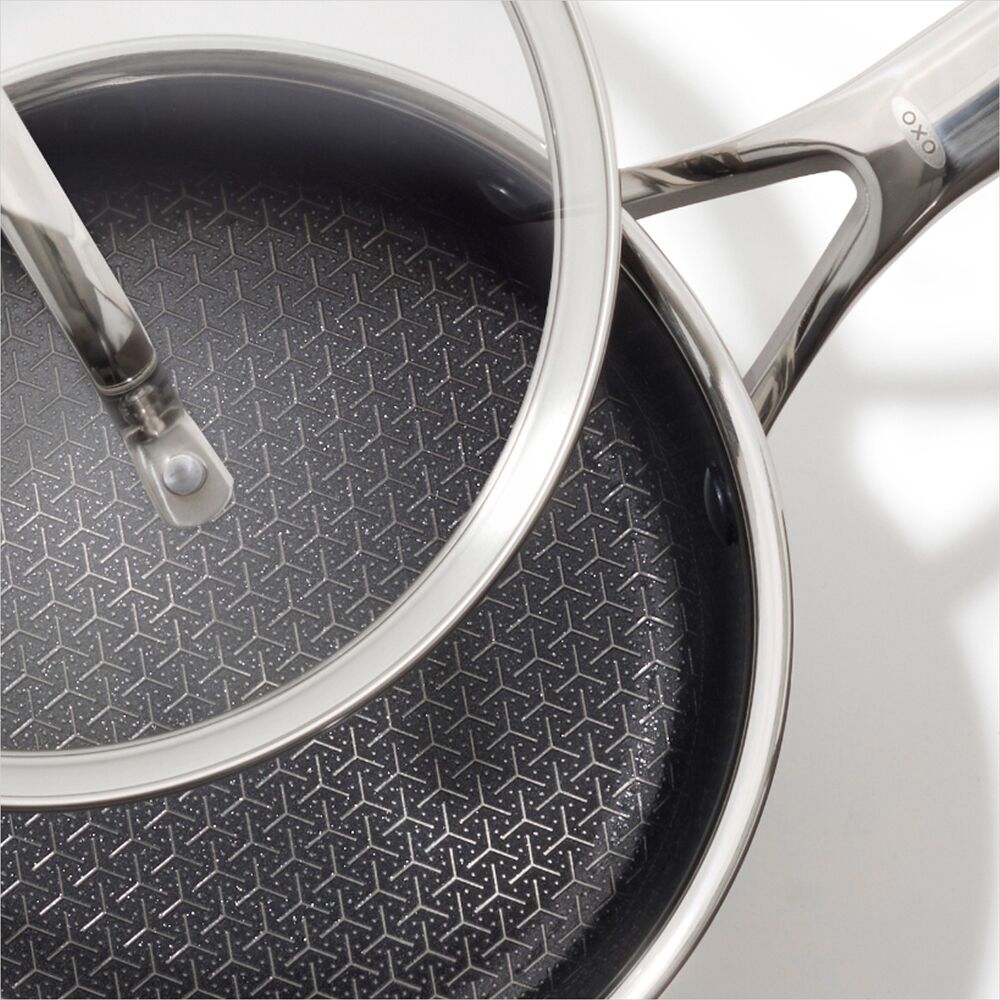 Trident Hybrid Non-Stick Stainless Steel 2.5 Qt Saucepan with Lid J3