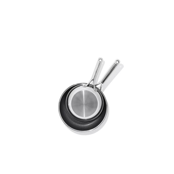 Trident Hybrid Non-Stick Stainless Steel 2-Piece Frypan Set X8