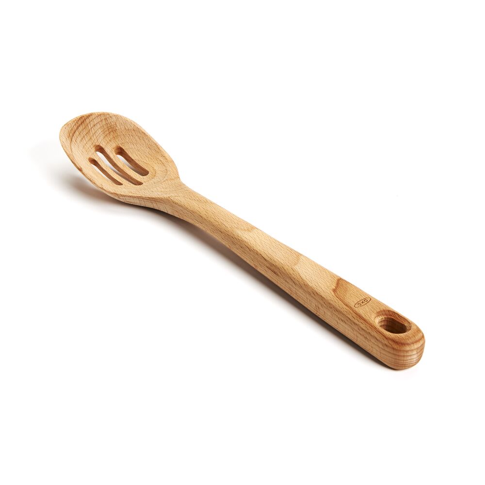 Wooden Slotted Spoon S6