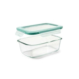 Smart Seal 8 Cup Glass Rectangle Container - Teal A6