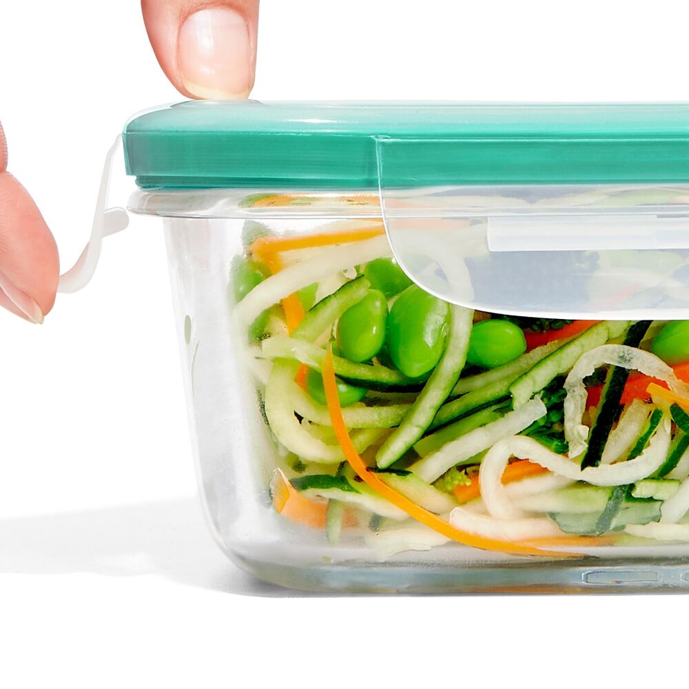 Smart Seal 3.5 Cup Glass Rectangle Container - Teal