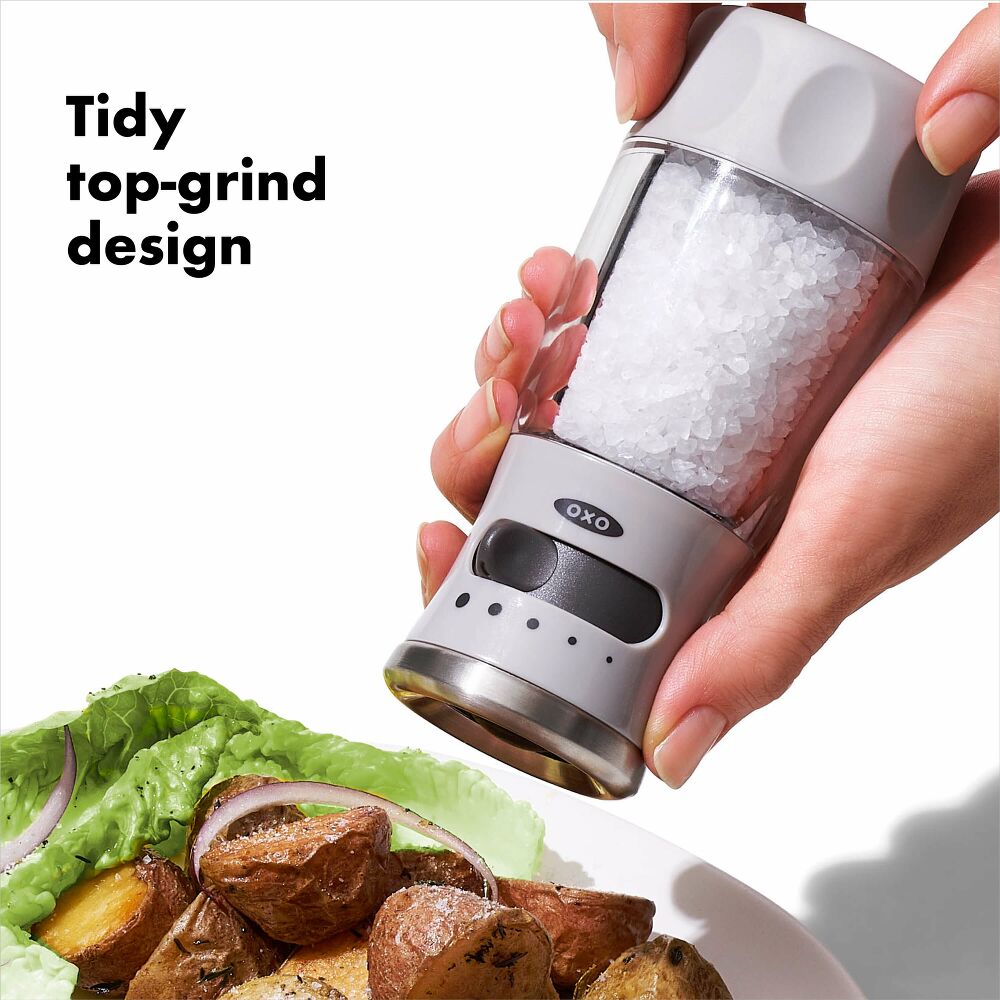 Contoured Mess-Free Salt Grinder C6