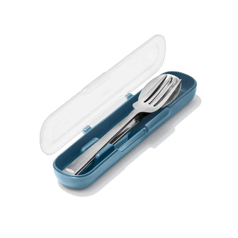 Prep & Go Stainless Steel Utensils With Case - Ocean Blue O6