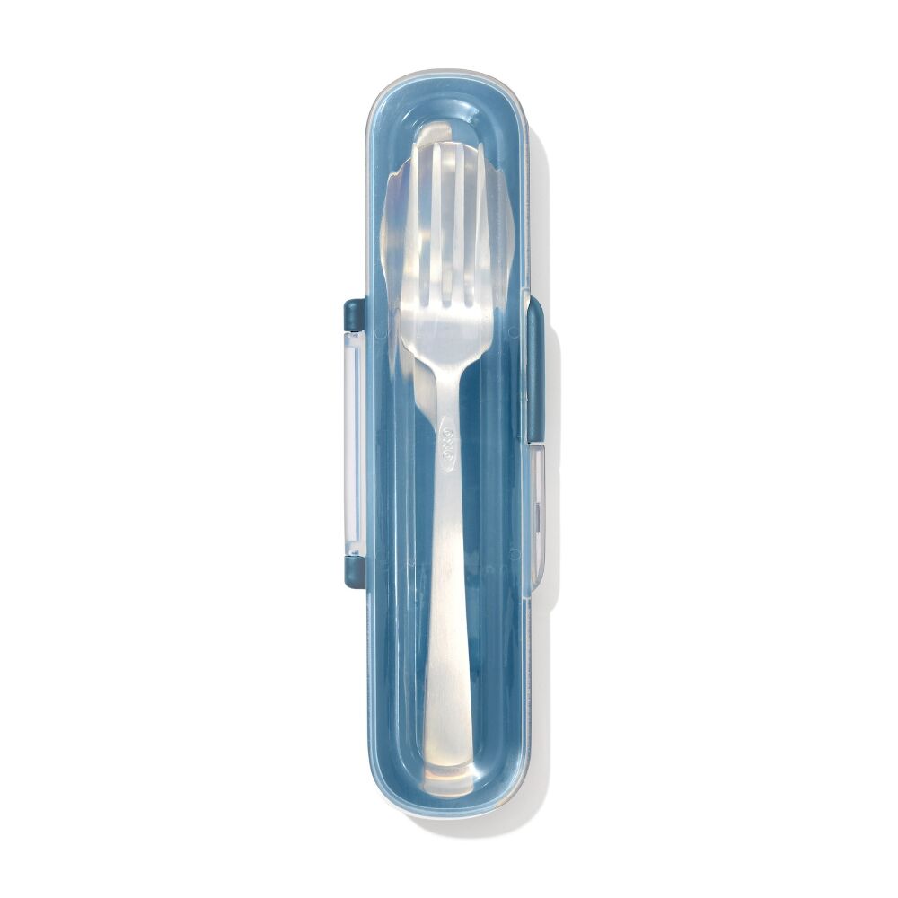 Prep & Go Stainless Steel Utensils With Case - Ocean Blue