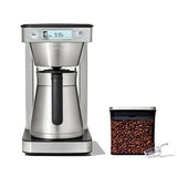 12-Cup Coffee Maker with Podless Single-Serve Function & Steel Coffee POP Container (1.7 Qt) with Scoop Bundle B4